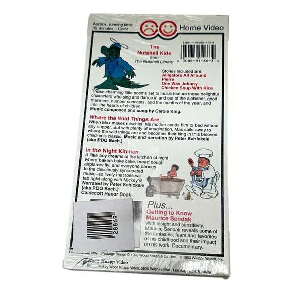 Vintage VHS Childrens Circle Maurice Sendak Library incl Wild Things New Sealed - Picture 2 of 4